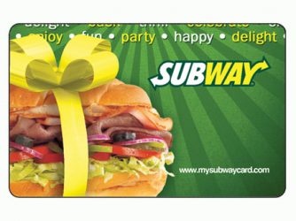 Save with a Subway Gift Card this Christmas